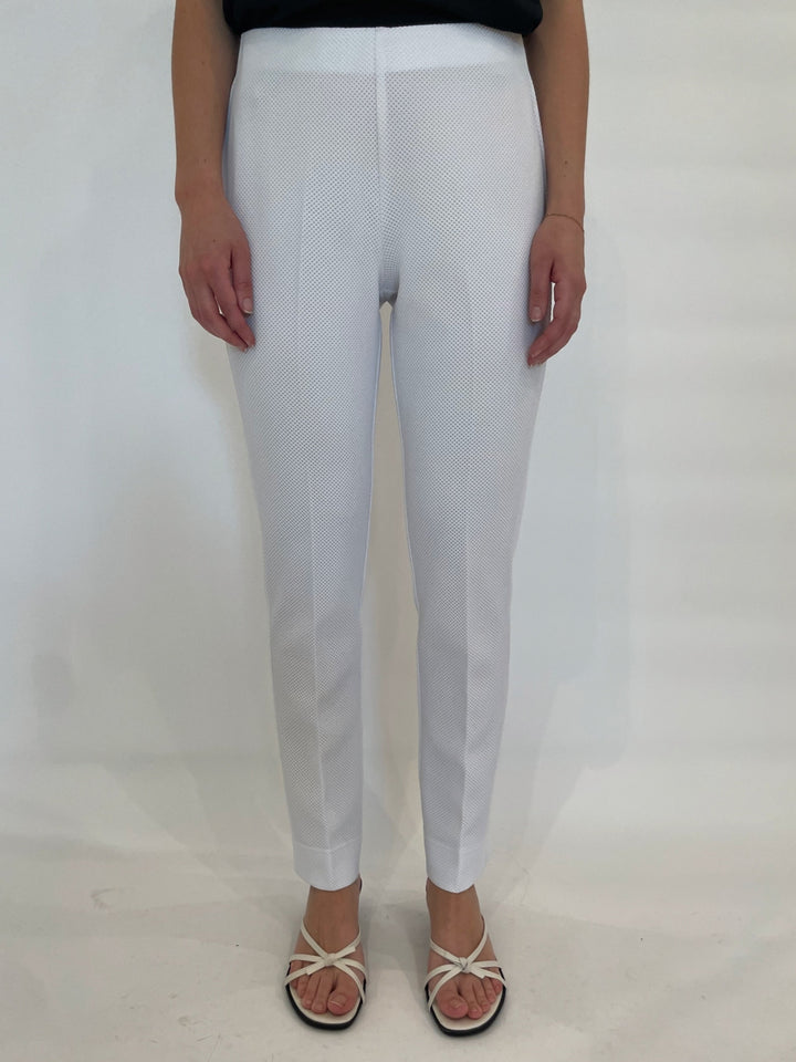 Peace of Cloth Annie Pique Pants in White available at Barbara Katz