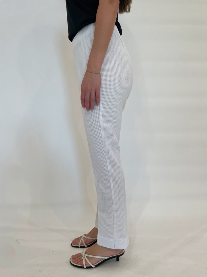 Peace of Cloth Annie Pique Pants in White available at Barbara Katz