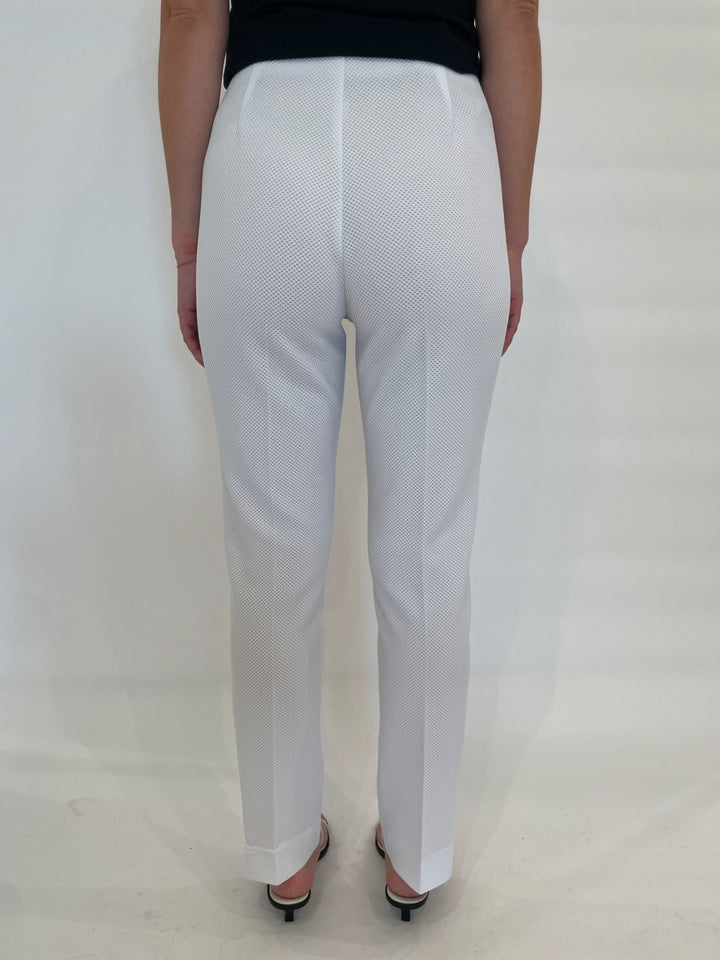 Peace of Cloth Annie Pique Pants in White available at Barbara Katz