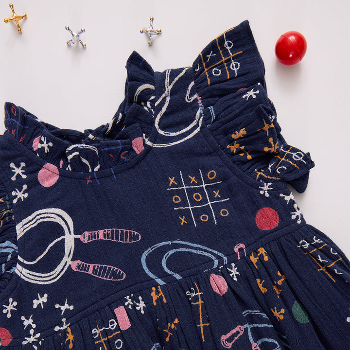 Pink Chicken Girls Jennifer Dress in Tic Tac Toe available at Barbara Katz