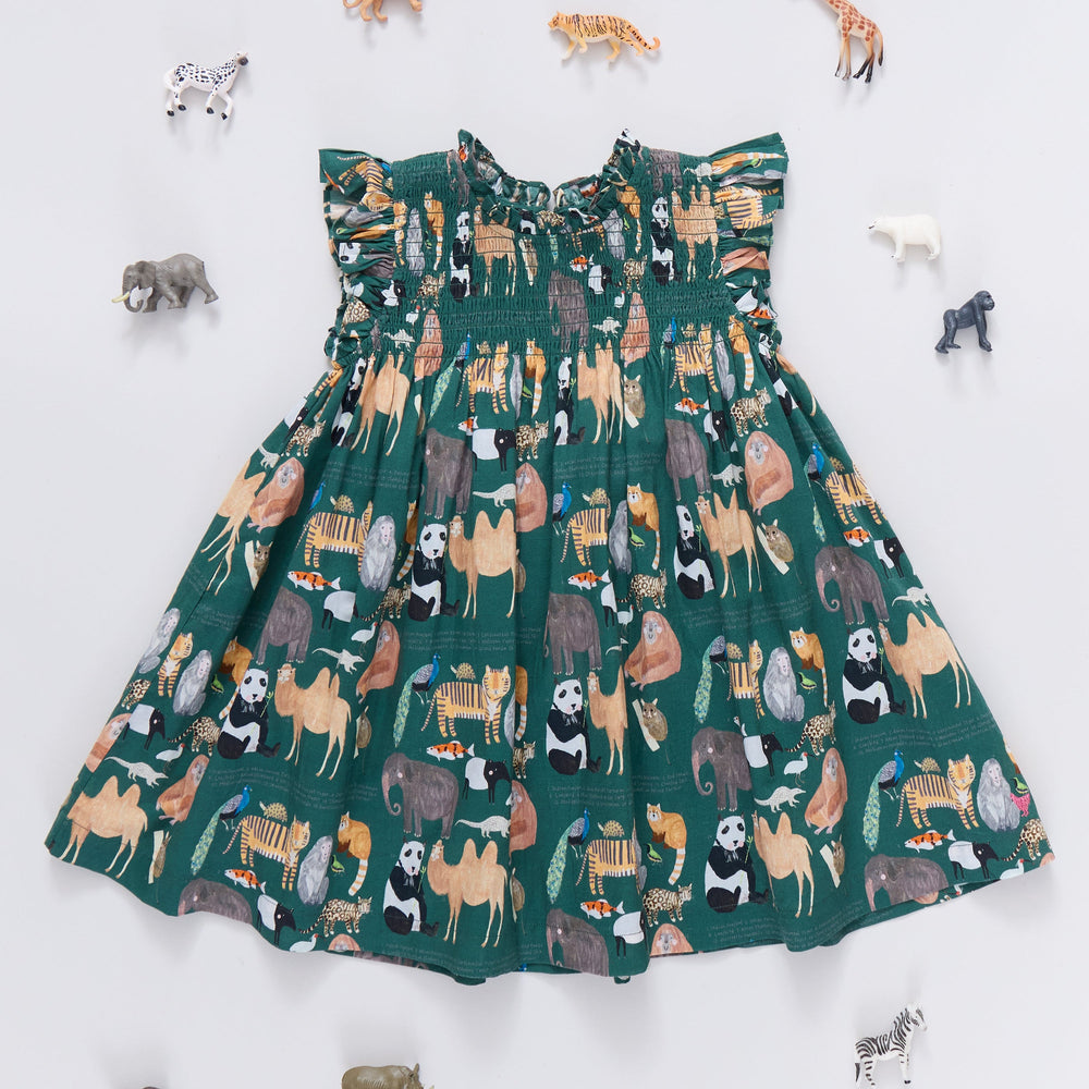 Pink Chicken Girls Stevie Dress in Animals of Asia Print available at Barbara Katz