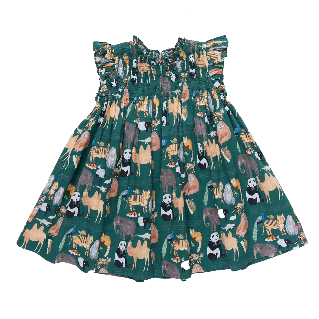 Pink Chicken Girls Stevie Dress in Animals of Asia Print available at Barbara Katz
