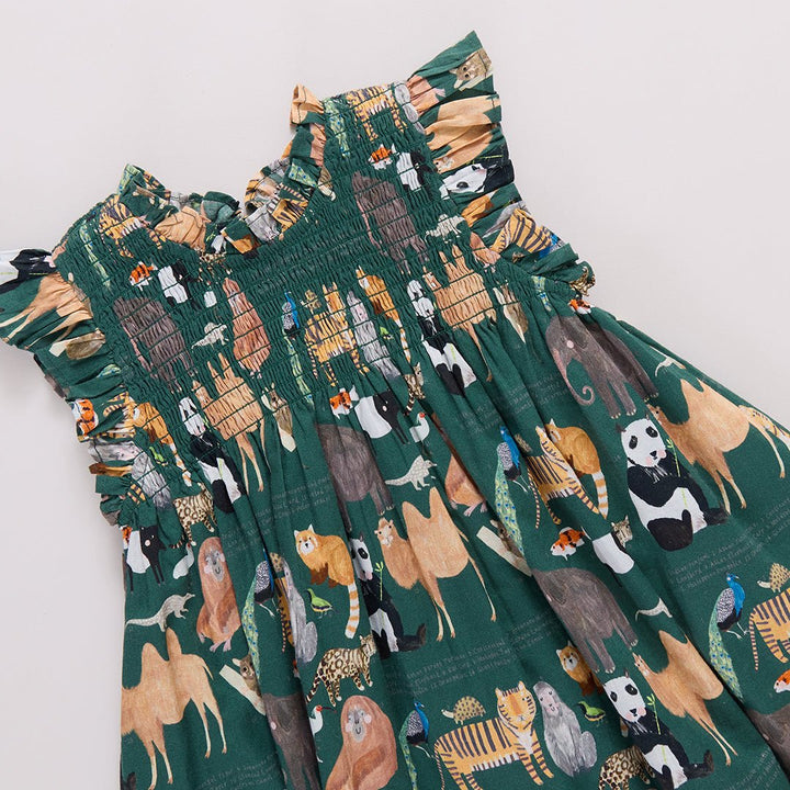 Pink Chicken Girls Stevie Dress in Animals of Asia Print available at Barbara Katz