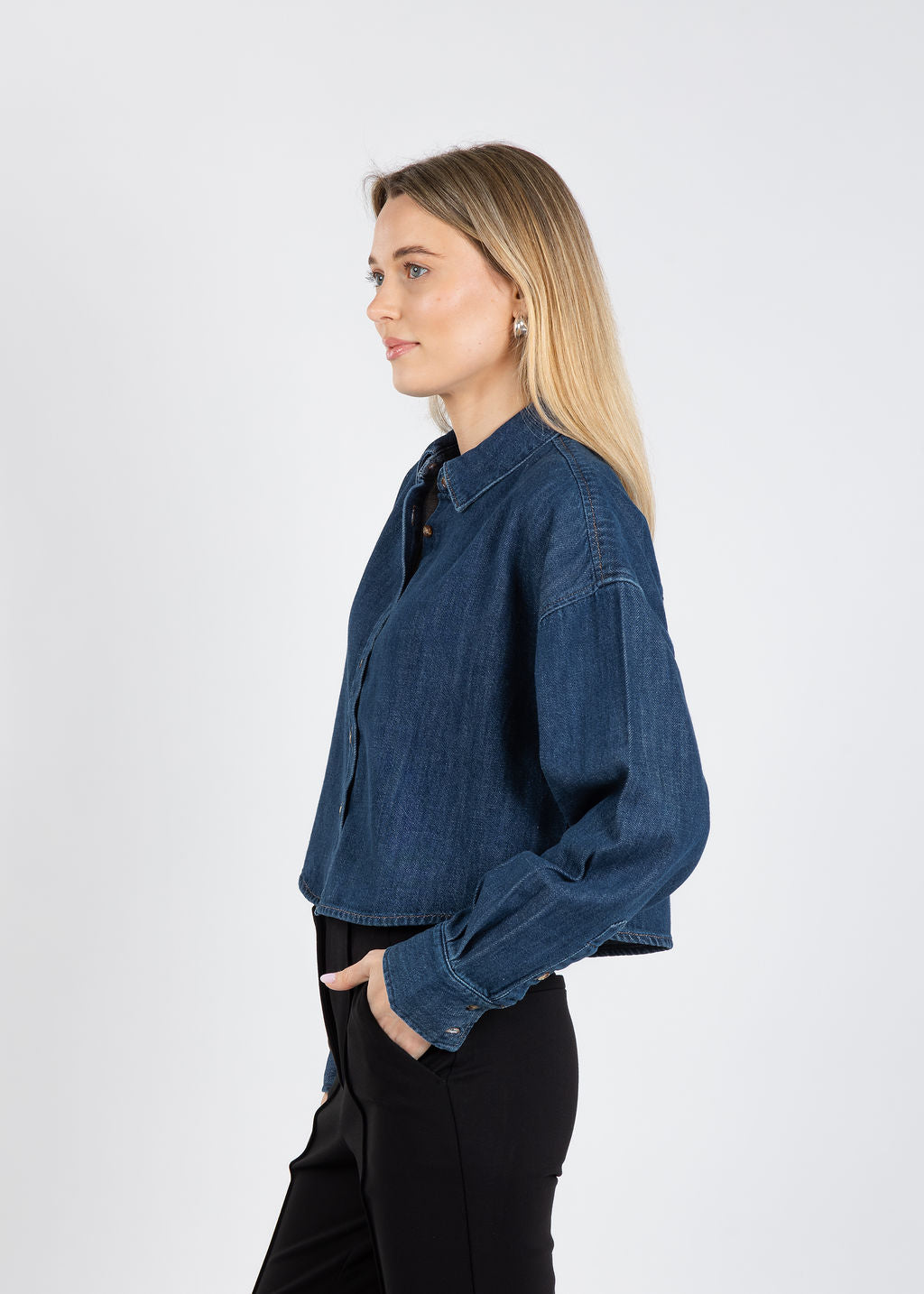 Favorite Daughter The Crop Ex-Boyfriend Shirt in Mesa available at Barbara Katz