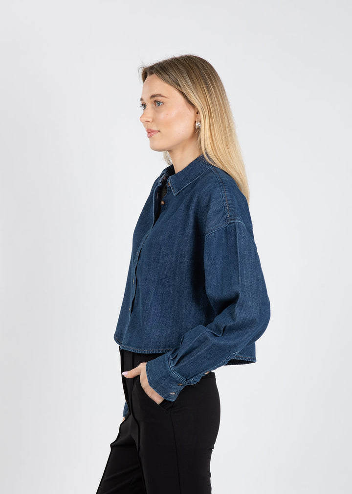 Favorite Daughter The Crop Ex-Boyfriend Shirt in Mesa available at Barbara Katz