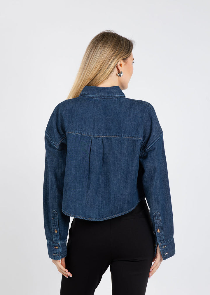 Favorite Daughter The Crop Ex-Boyfriend Shirt in Mesa available at Barbara Katz