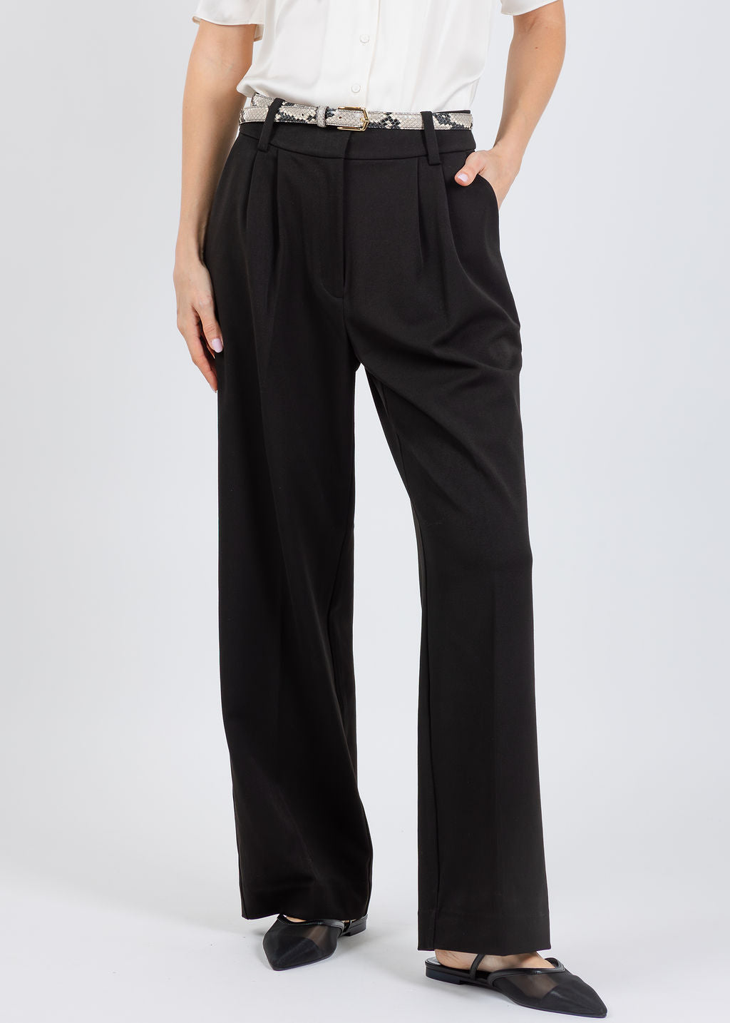 Favorite Daughter The Favorite Pant Petite in Black available at Barbara Katz