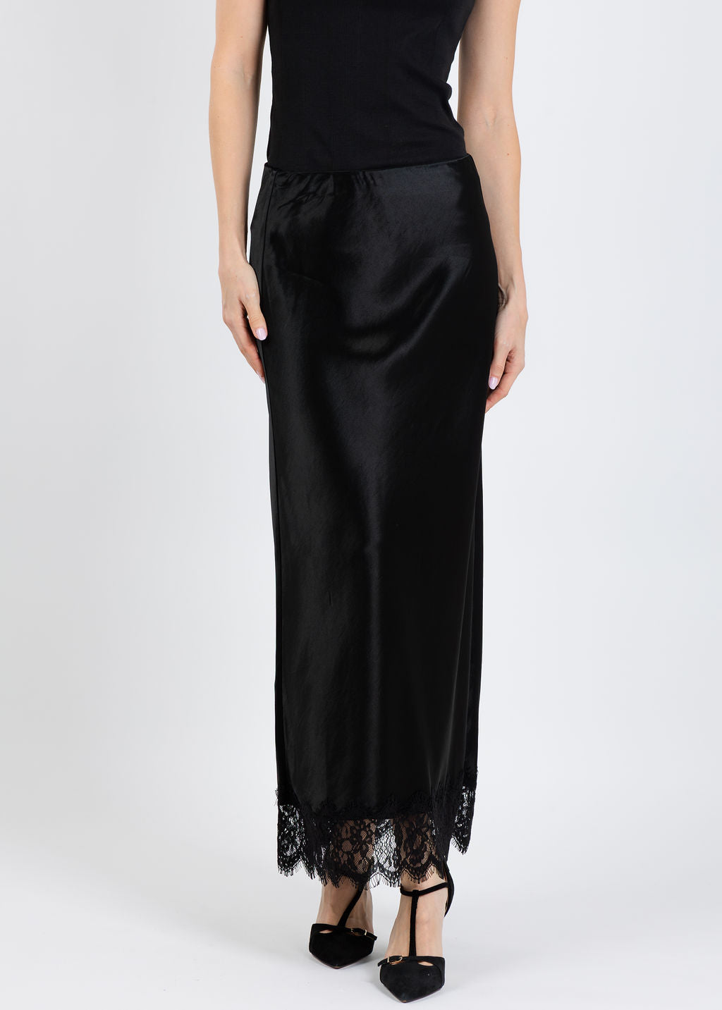 Favorite Daughter The Lacy Favorite Skirt in Black available at Barbara Katz