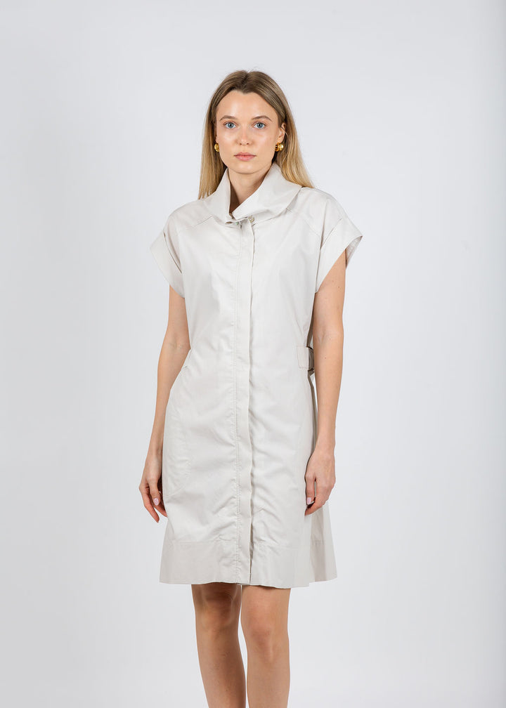 Finley Bari Dress Typewriter Cloth in Sand available at Barbara Katz