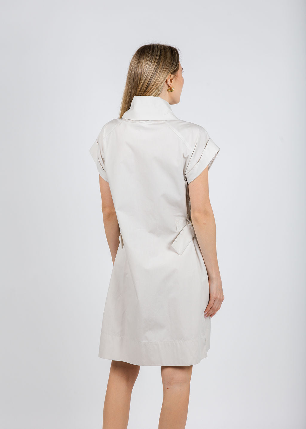 Finley Bari Dress Typewriter Cloth in Sand available at Barbara Katz