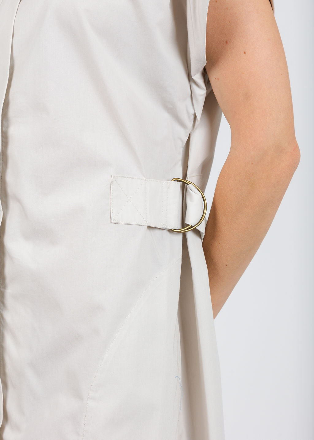 Finley Bari Dress Typewriter Cloth in Sand available at Barbara Katz