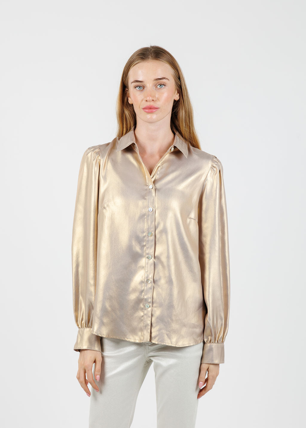 Finley Collette Shirt in Gold available at Barbara Katz