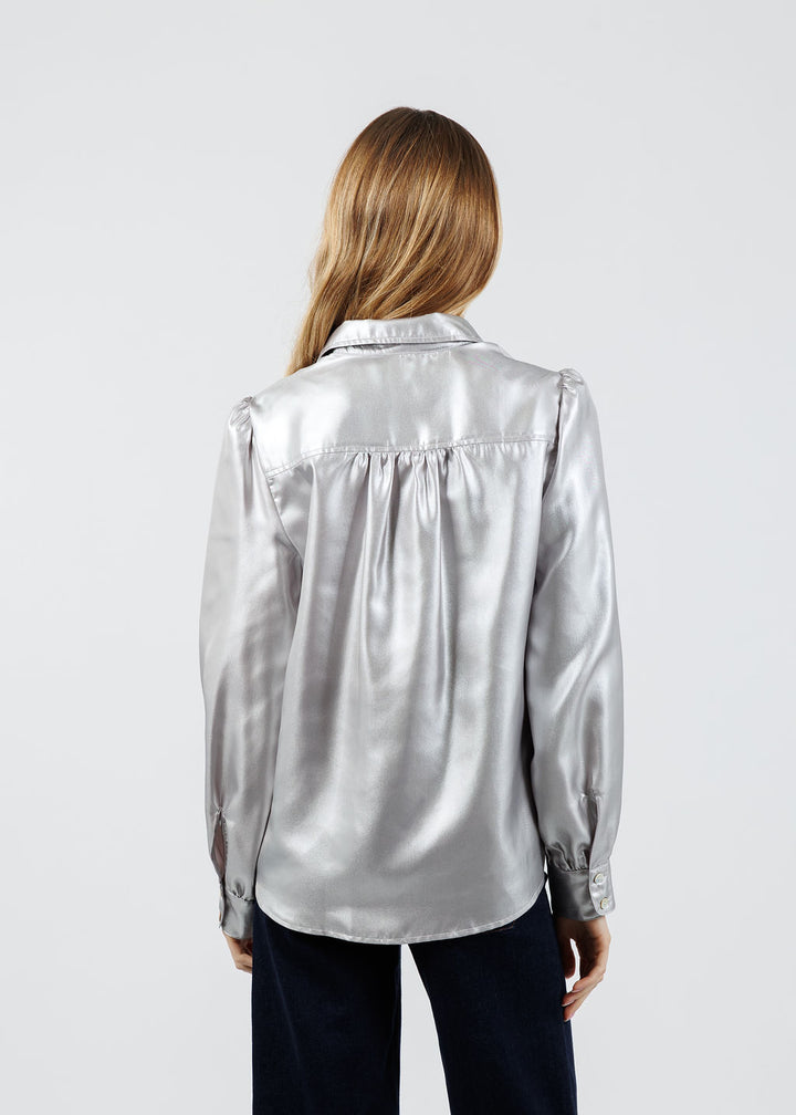 Finley Collette Shirt in Silver available at Barbara Katz