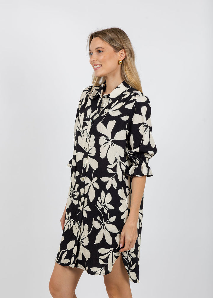 Finley Miller Dress in Black/Tan available at Barbara Katz