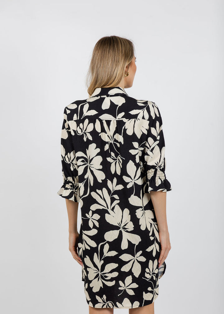 Finley Miller Dress in Black/Tan available at Barbara Katz