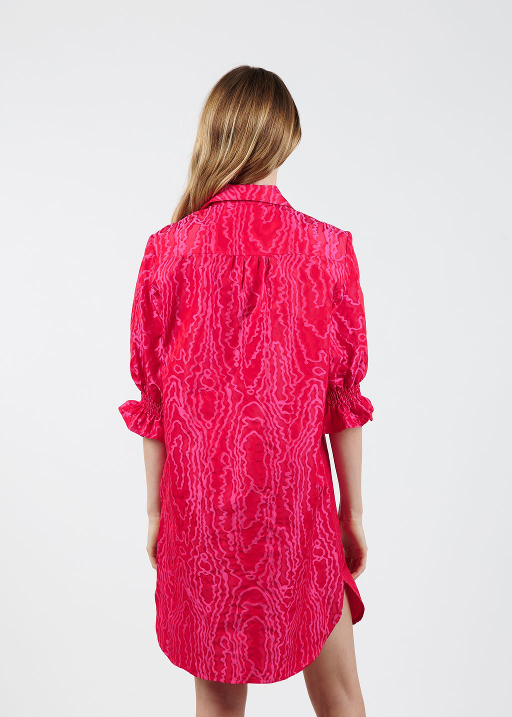Finley Miller Jacquard Dress in Pink available at Barbara Katz