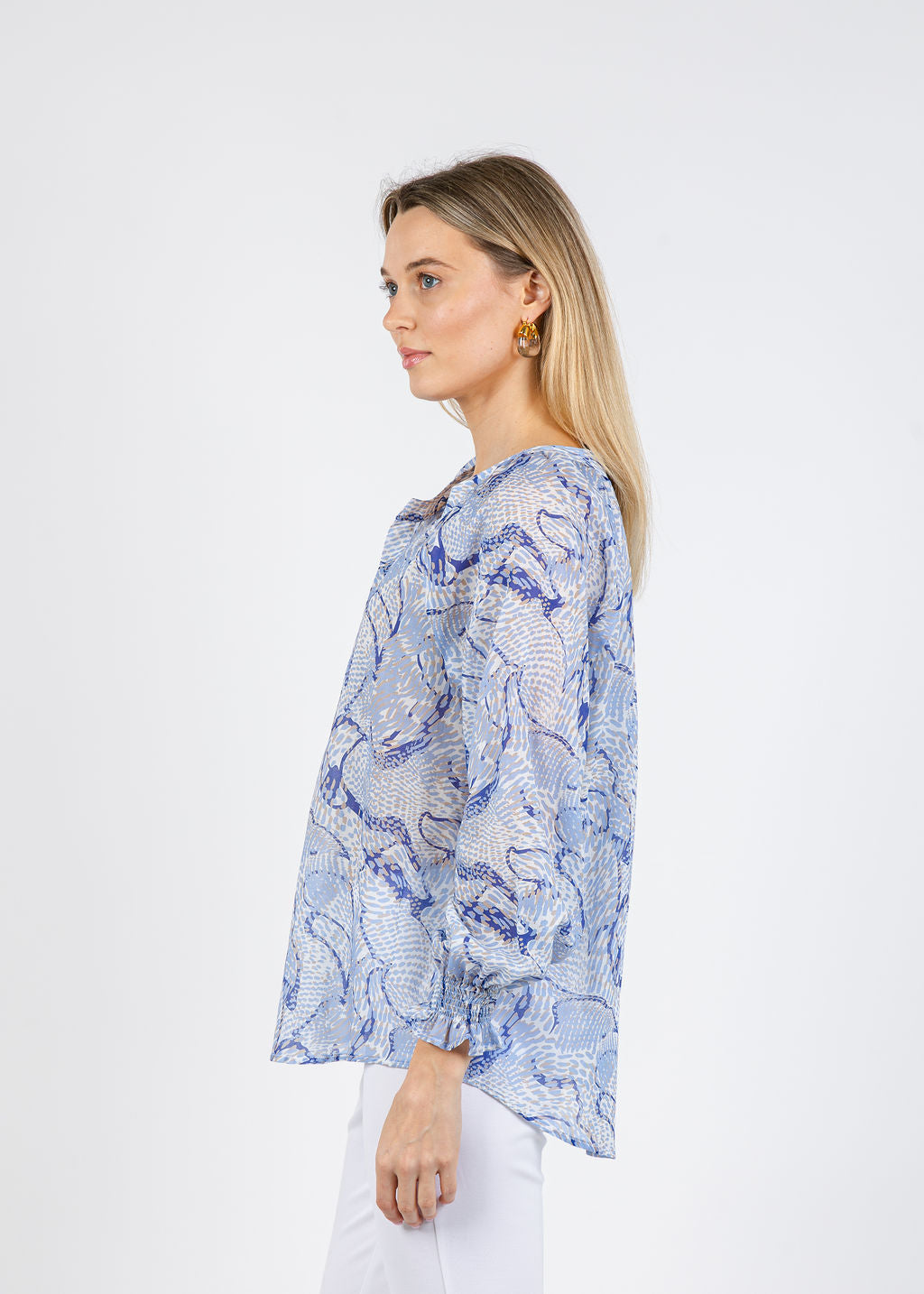 Finley Sophie Sea Spray Top in Blue/White available at Barbara Katz