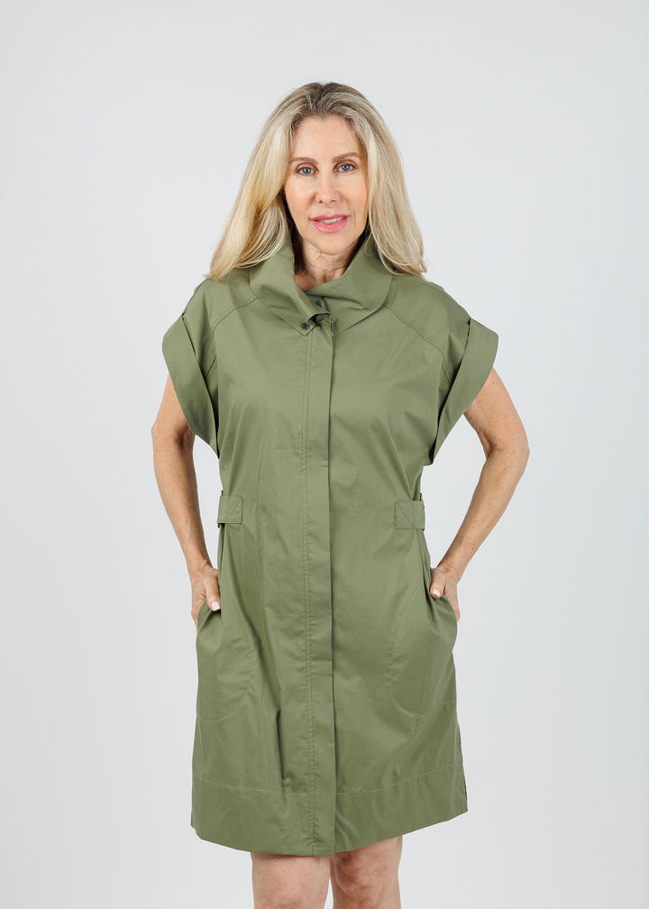 Finley Bari Weathercloth Dress in Sage available at Barbara Katz
