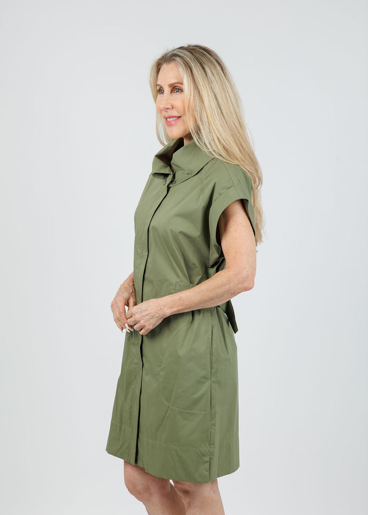 Finley Bari Weathercloth Dress in Sage available at Barbara Katz