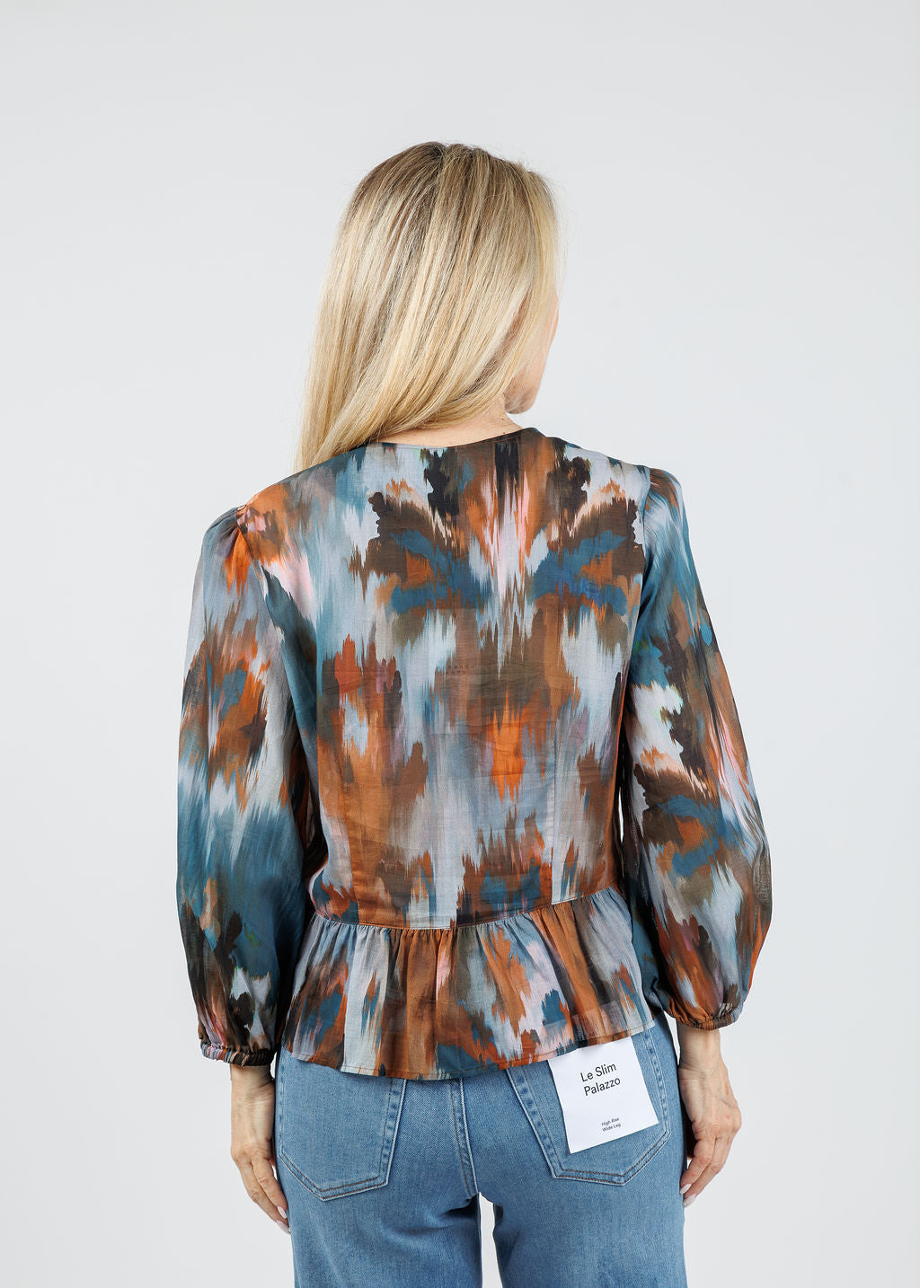 Finley Luna Autumn Top in Teal/Brown available at Barbara Katz