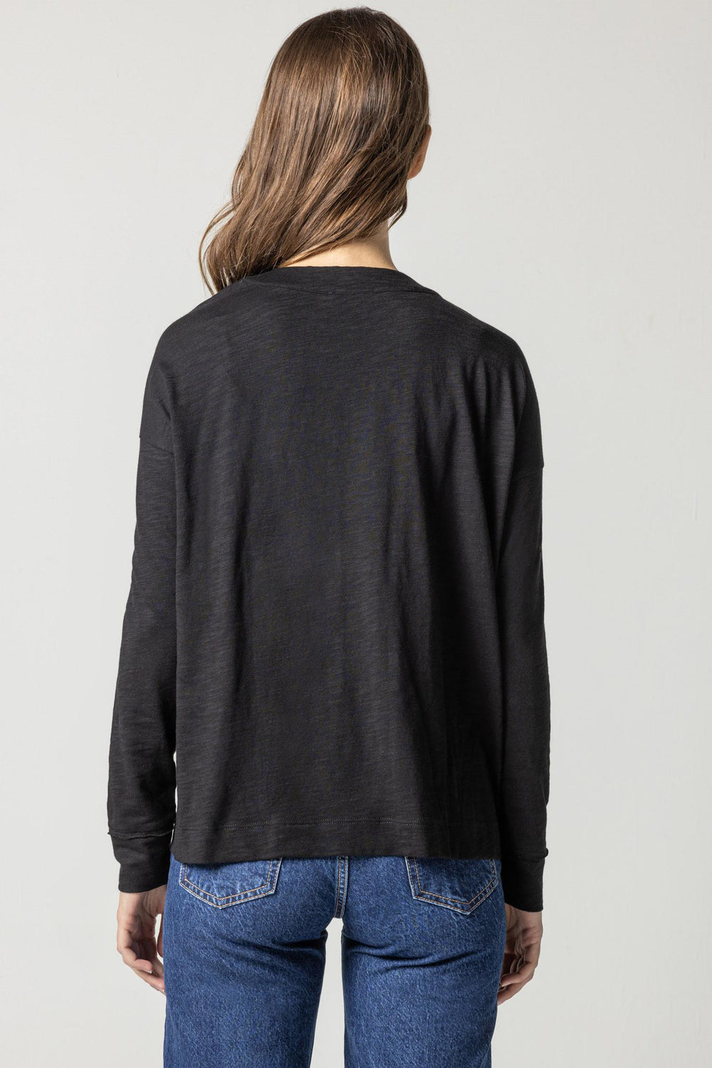 Flame Modal Tapered Trim V-Neck Tee