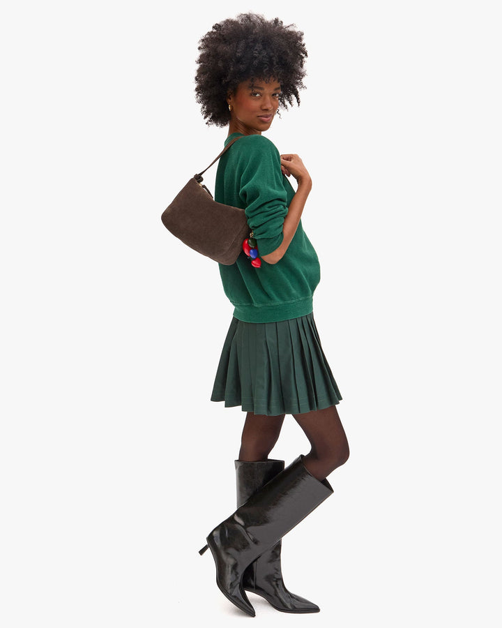 Clare V Fleurine Bag in Chocolate Suede available at Barbara Katz