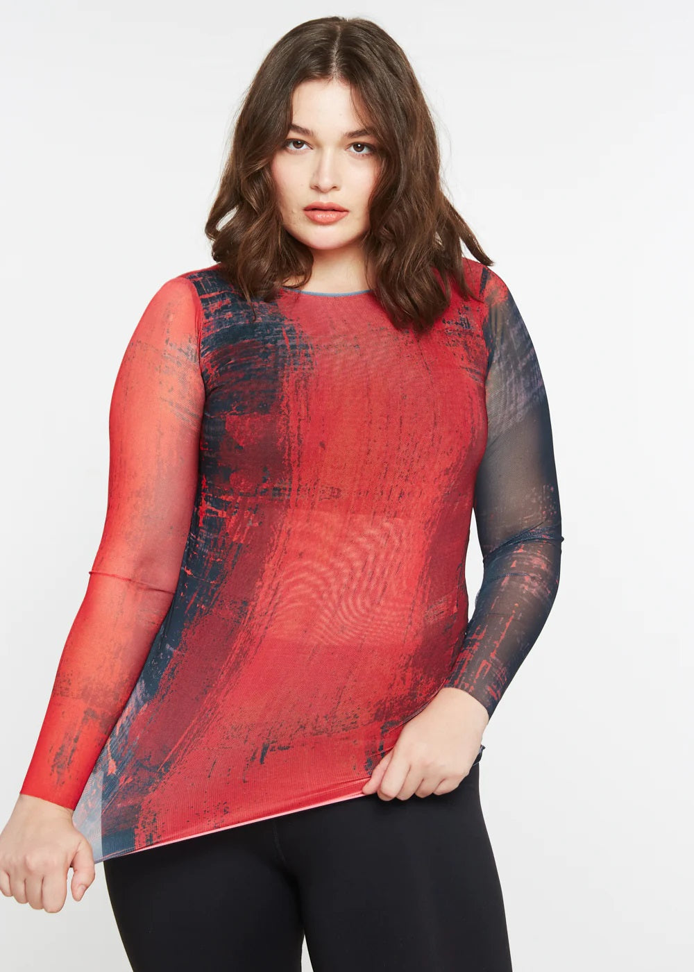 Florence Double Sheer Top - Vermillion