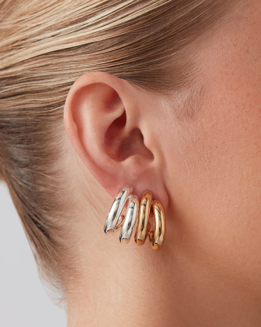 Jenny Bird Florence Earrings in Silver and Gold available at Barbara Katz
