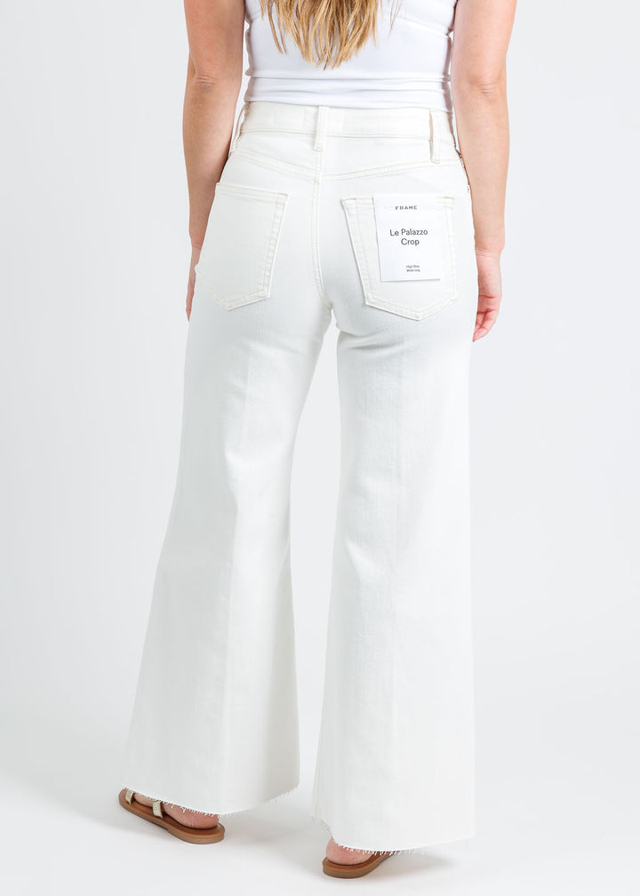  Frame Le Palazzo Crop Jeans in Au Natural Clean Raw After available at Barbara Katz
