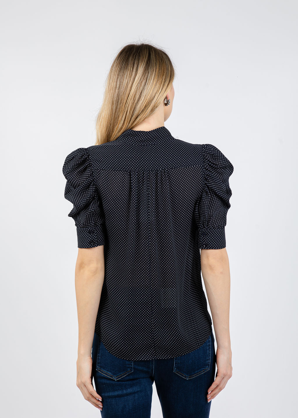 Frame Gillian Top in Navy Multi available at Barbara Katz