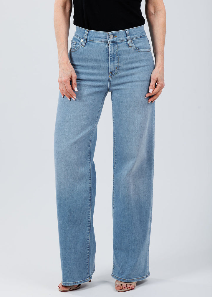 Frame Le Slim Palazzo Jeans in Honeymoon available at Barbara Katz