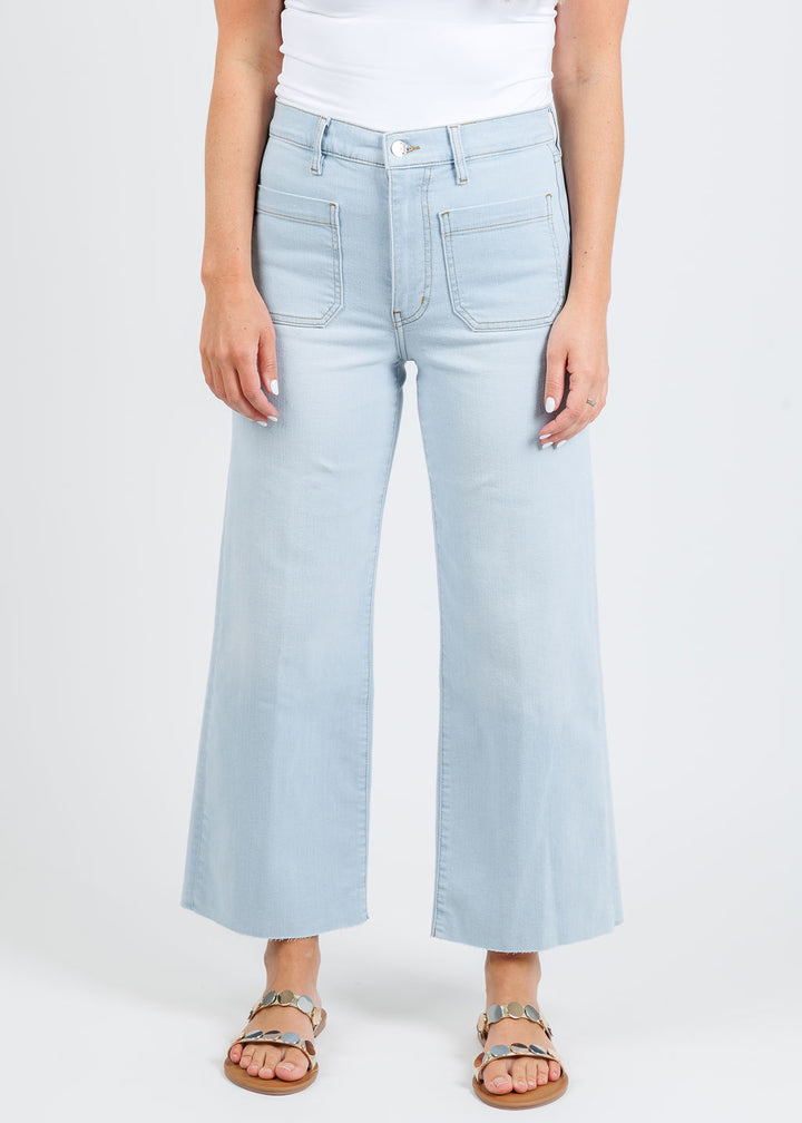 Frame The Anchor Pants in Float Raw Fray available at Barbara Katz