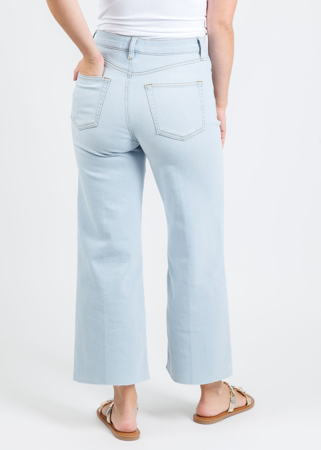 Frame The Anchor Pants in Float Raw Fray available at Barbara Katz