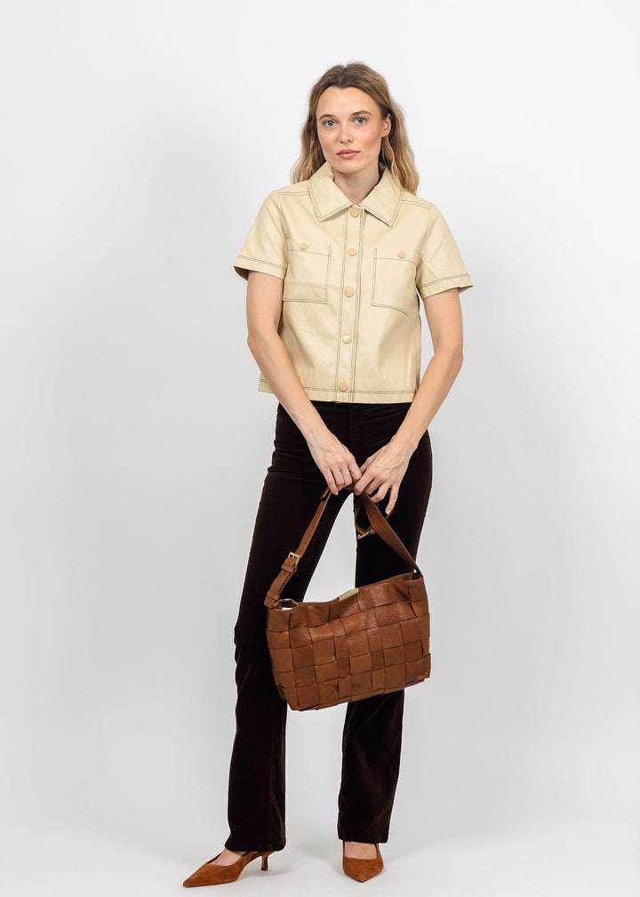 Frame The Corduroy Reboot Pant in Espresso available at Barbara Katz