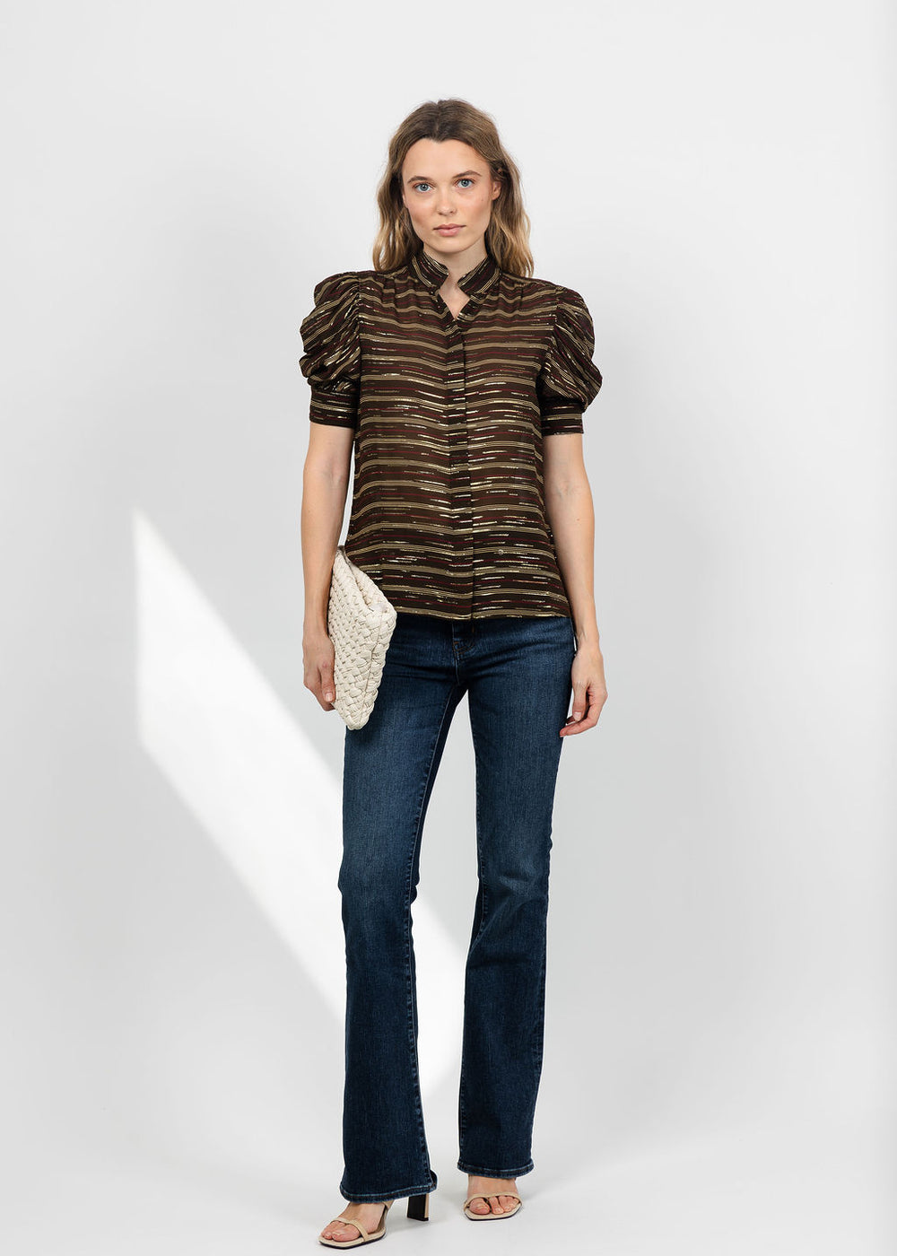 Frame The Gillian Top in Oakwood available at Barbara Katz