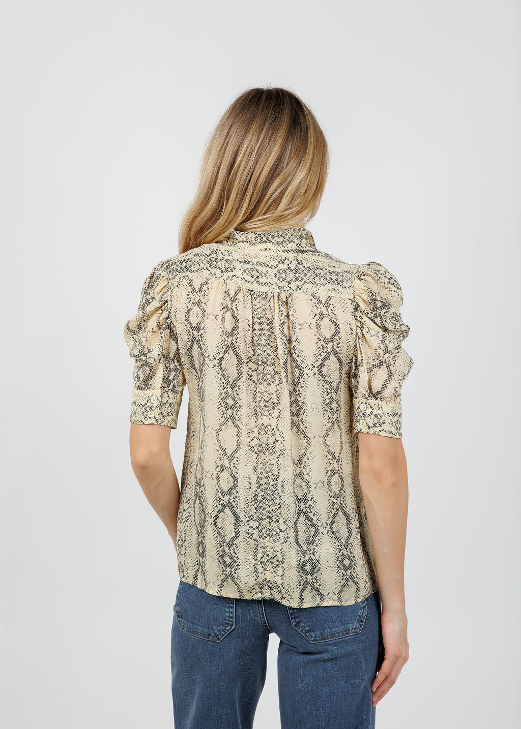 Frame The Snake Gillian Top in Camel available at Barbara Katz