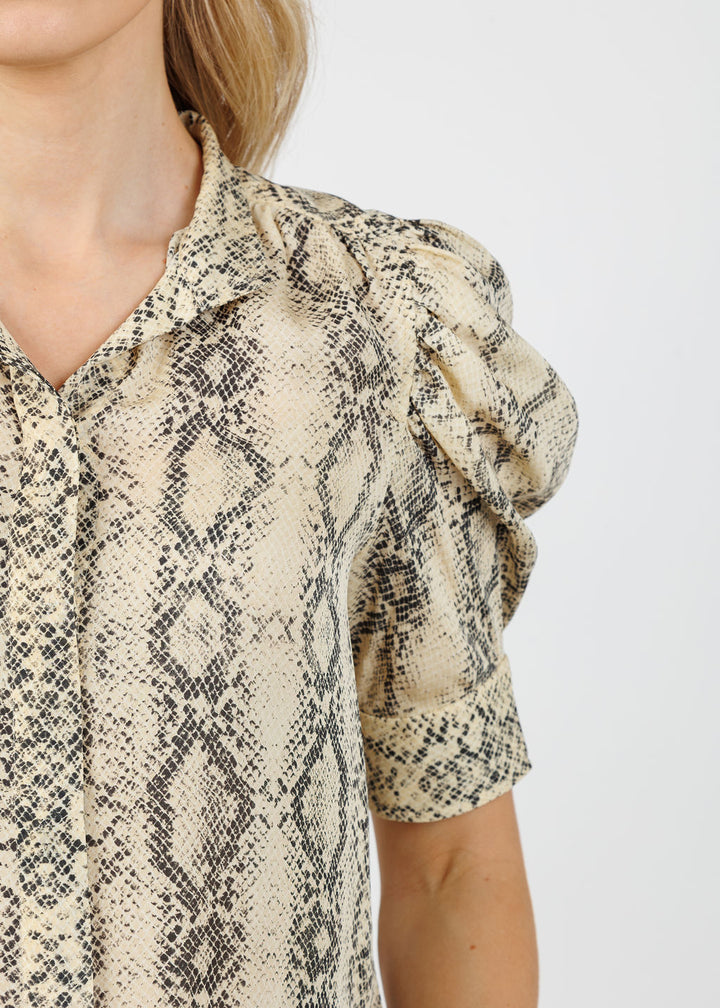 Frame The Snake Gillian Top in Camel available at Barbara Katz