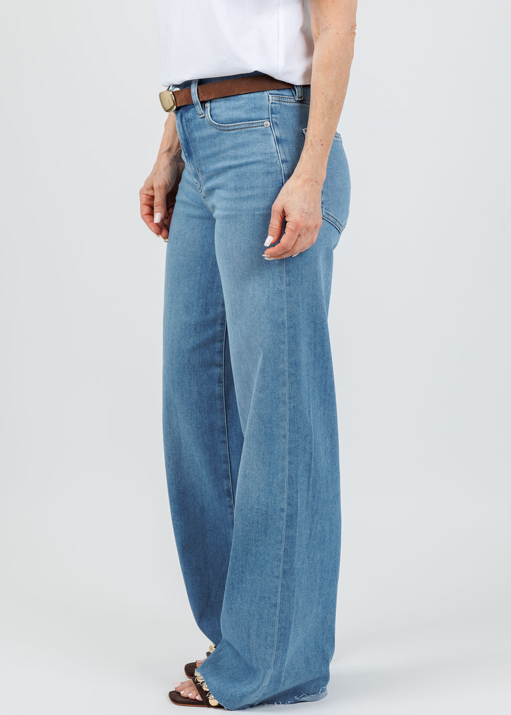 Frame Le Slim Palazzo Jeans in Flip Raw After available at Barbara Katz