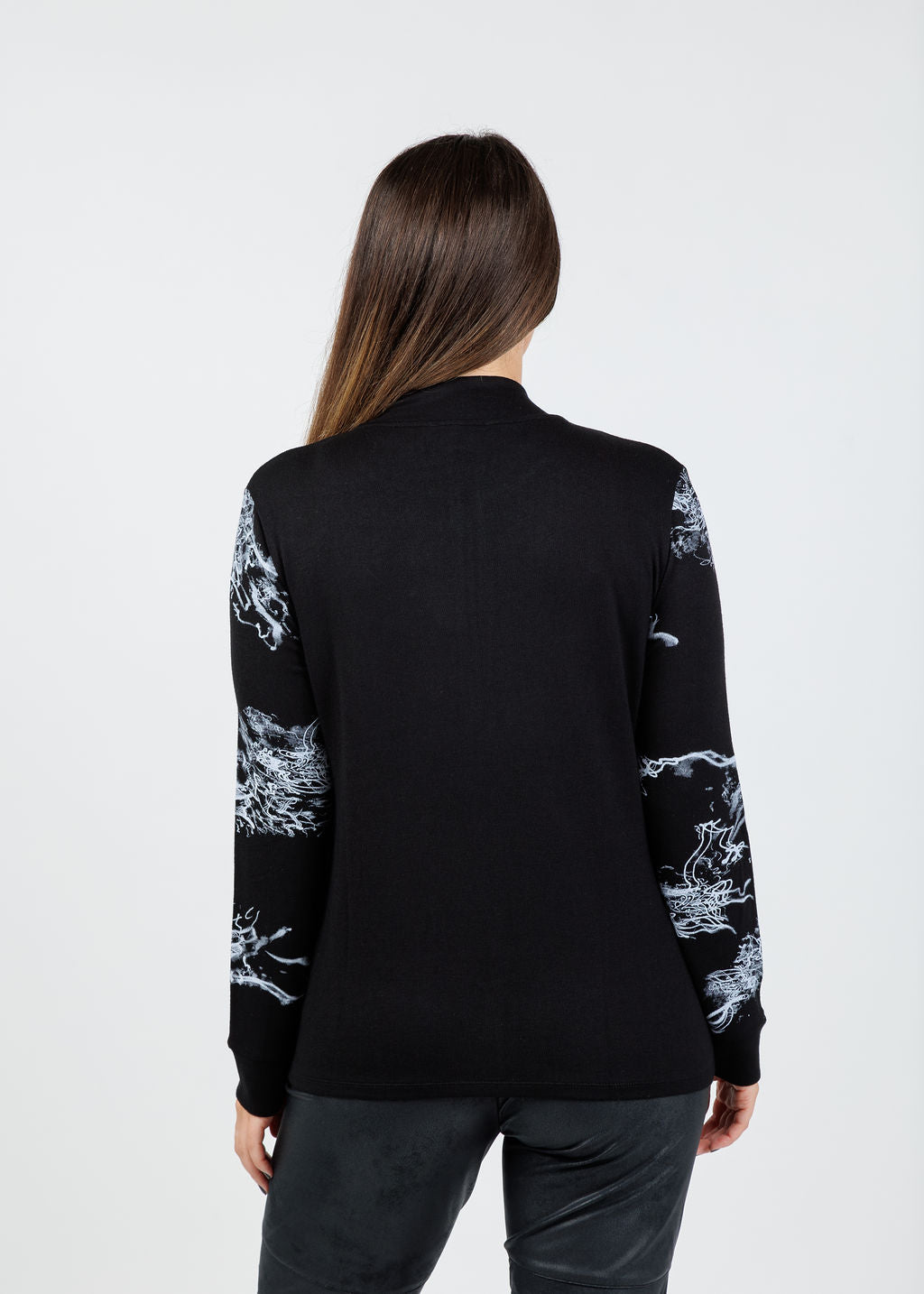 BK Monroe Lightning Zip Up in Black/Multi available at Barbara Katz