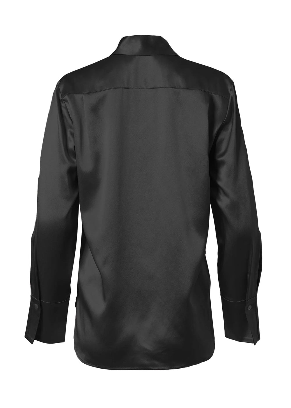 Diomi Full Cut Sateen Button Down Blouse - White available at Barbara Katz