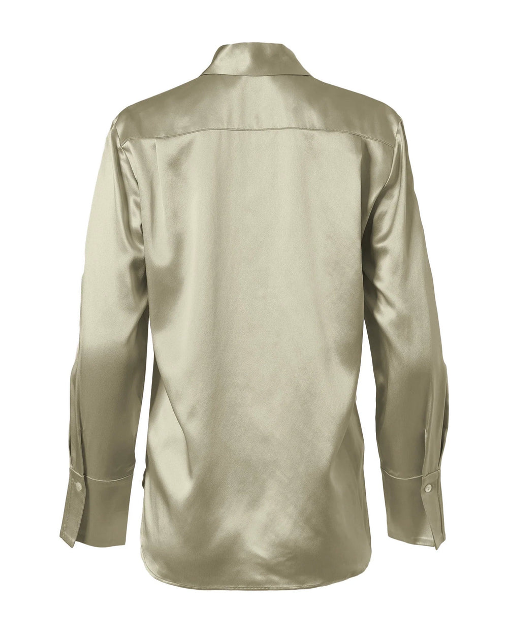 Diomi Full Cut Sateen Button Down Blouse in Cream available at Barbara Katz