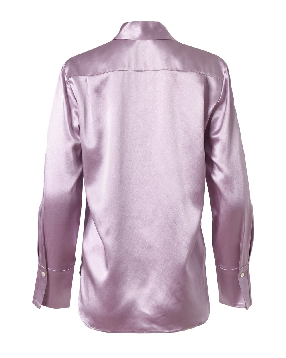 Diomi Full Cut Sateen Button Down Blouse in Princess Pink available at Barbara Katz