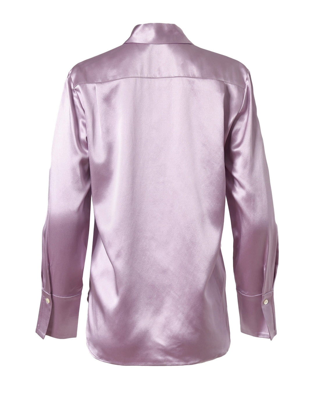 Diomi Full Cut Sateen Button Down Blouse in Princess Pink available at Barbara Katz