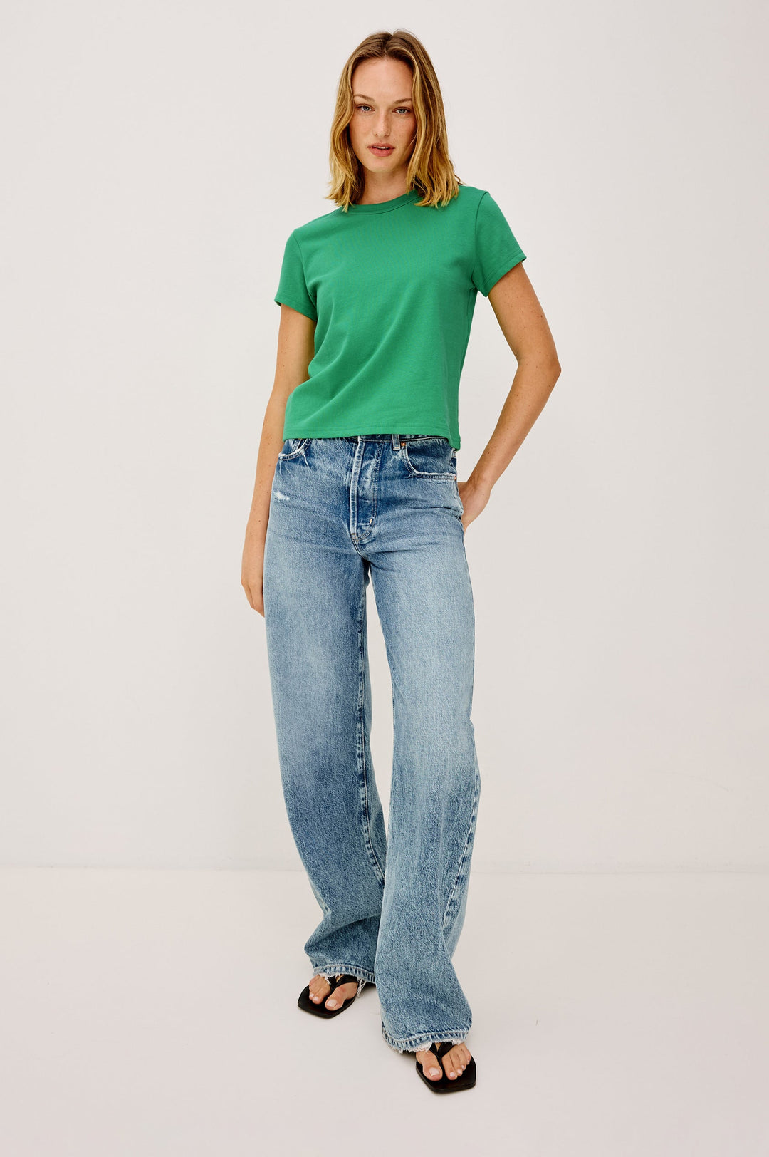 Rails Girlfriend Tee in Clover available at Barbara Katz