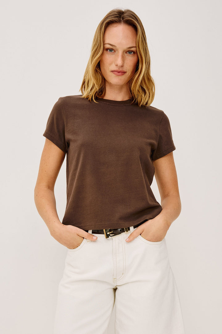 Rails Girlfriend Tee in Espresso available at Barbara Katz