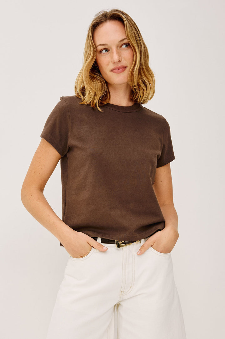 Rails Girlfriend Tee in Espresso available at Barbara Katz