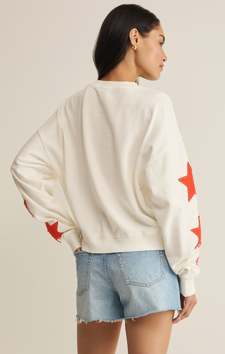 Stars First Date Sweatshirt - Sea Salt