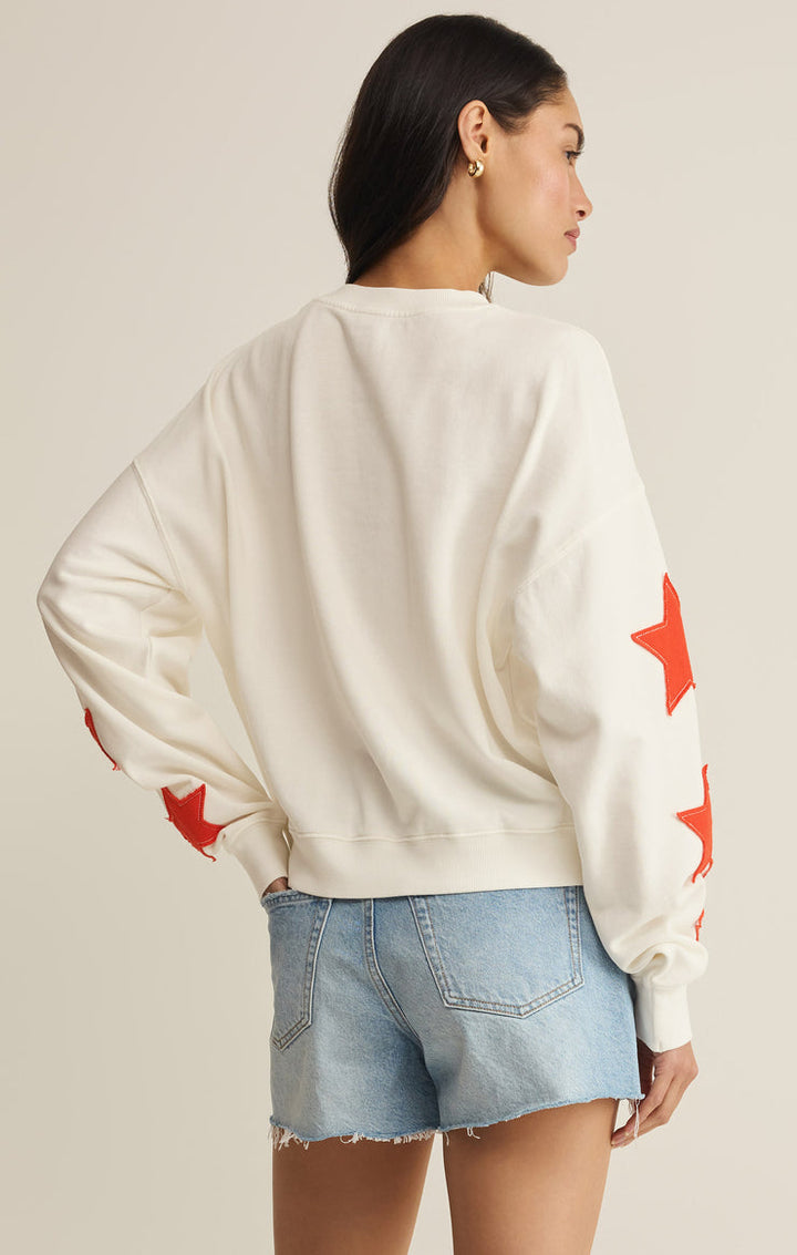 Stars First Date Sweatshirt - Sea Salt