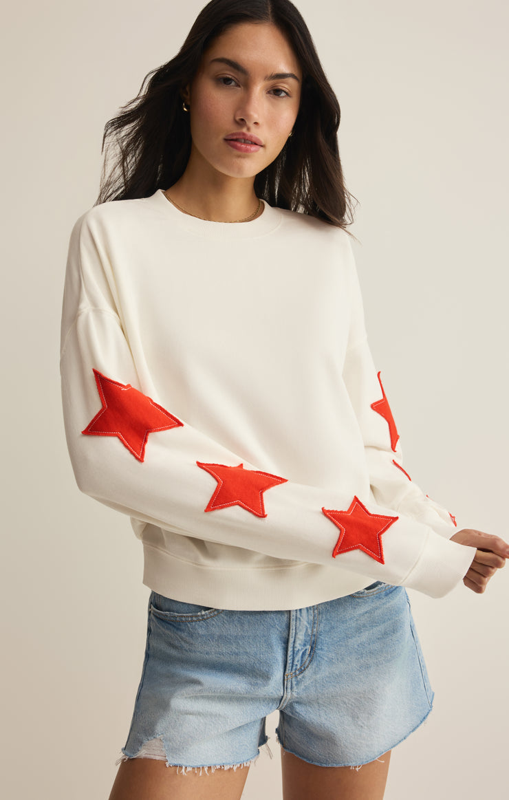 Stars First Date Sweatshirt - Sea Salt