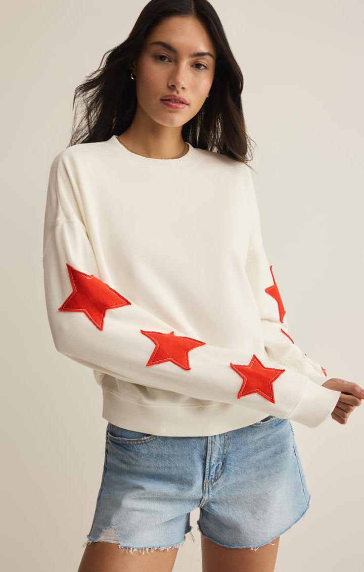Stars First Date Sweatshirt - Sea Salt